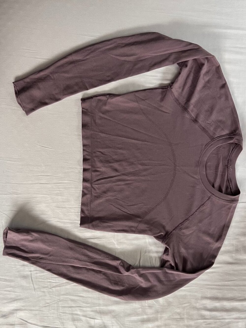Lululemon Swiftly Tech Cropped Long-Sleeve Shirt 2.0 - Purple Ash - Sz. 6